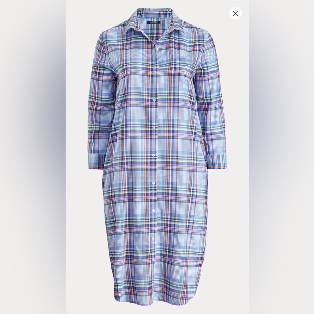 Ralph Lauren Blue Multi-Color Plaid Button Shirt